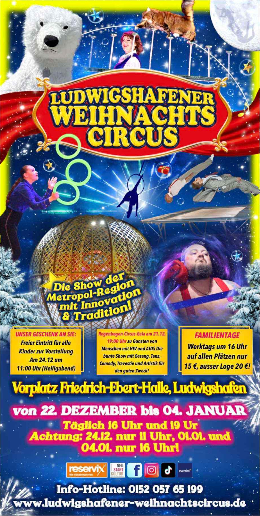 Anzeige zum Ludwigshafener Weihnachtscircus 2024